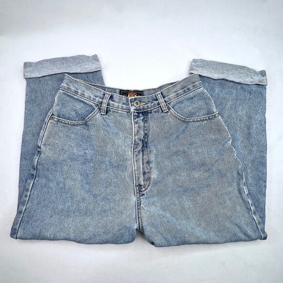 Vintage Route 66 Ultra High Waisted Relaxed Fit Crop Jeans - Picture 5 of 11